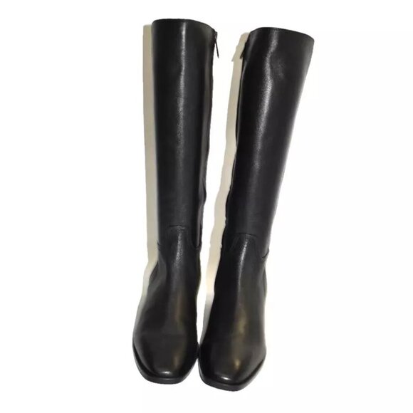 New! Aquatalia Rozaria Knee Leather Riding Boots Black Size 8.5 DD412 - Picture 6 of 7